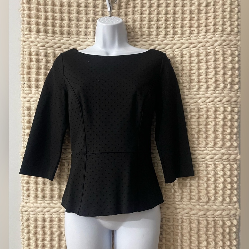 White House Black market Flocked Dot Bodice